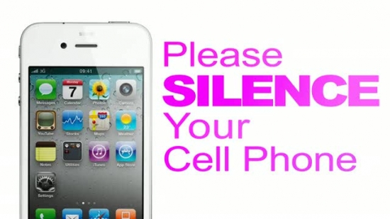 please silence your cell phone sign